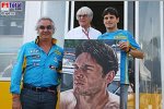 Bernie Ecclestone (Formel-1-Chef) (), Flavio Briatore (Teamchef) (Renault), Giancarlo Fisichella (Renault)