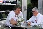 Bernie Ecclestone (Formel-1-Chef) (), Norbert Haug (Mercedes-Motorsportchef) (McLaren-Mercedes)