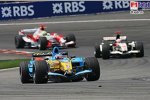 Giancarlo Fisichella (Renault), Ralf Schumacher (Toyota), Rubens Barrichello (Honda Racing F1 Team)