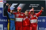 Felipe Massa (Ferrari), Fernando Alonso (Renault), Jean Todt (Teamchef) (Ferrari), Michael Schumacher (Ferrari)