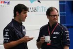 Mark Webber (Williams-Cosworth) und Frank Durney