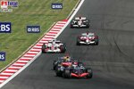 David Coulthard (Red Bull Racing), Pedro de la Rosa (McLaren-Mercedes), Sakon Yamamoto (Super Aguri F1 Team)
