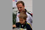 Rubens Barrichello (Honda Racing F1 Team) mit Sohn Eduardo