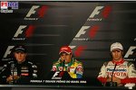 Felipe Massa (Ferrari), Jarno Trulli (Toyota), Kimi Räikkönen (McLaren-Mercedes)