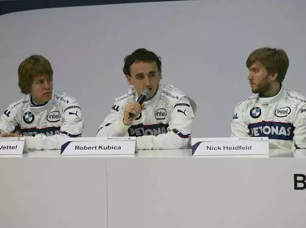 Sebastian Vettel, Robert Kubica und Nick Heidfeld Titel-Bild zur News: Sebastian Vettel, Robert Kubica und Nick Heidfeld
