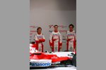 Jarno Trulli, Ralf Schumacher und Franck Montagny