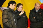 Mark Webber, Christian Horner (Teamchef) und Adrian Newey (Technischer Direktor) (Red Bull) 