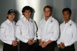Die Testfahrer Markus Winkelhock (GER), Adrian Valles (ESP), Giedo van der Garde (NL), Fairuz Fauzy (MAL)