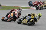 Valentino Rossi (Yamaha) vor Daniel Pedrosa (Honda) und Loris Capirossi (Ducati)
