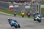 John Hopkins (Suzuki) vor Makoto Tamada (Konica Minolta Honda) und Chris Vermeulen (Suzuki)