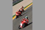 Troy Bayliss vor Loris Capirossi (beide Ducati) und Nicky Hayden (Honda)