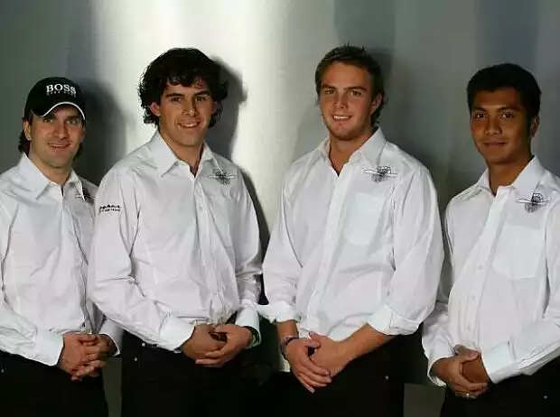 Titel-Bild zur News: Markus Winkelhock, Adrian Valles, Giedo van der Garde und Fairuz Fauzy