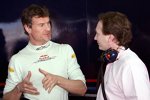 David Coulthard mit Christian Horner (Teamchef)