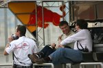 David Coulthard mit Christian Horner (Teamchef) (Red Bull)