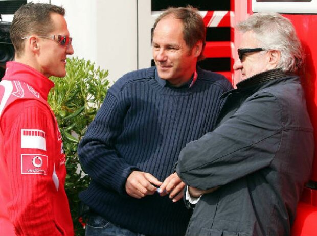 Titel-Bild zur News: Michael Schumacher, Gerhard Berger und Willi Weber