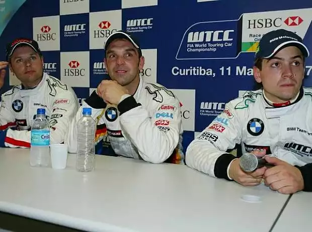 Andy Priaulx, Jörg Müller und Augusto Farfus Titel-Bild zur News: Andy Priaulx, Jörg Müller und Augusto Farfus
