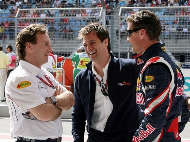 Christian Horner, Dany Bahar und David Coulthard Christian Horner, Dany Bahar und David Coulthard