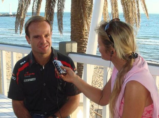 Titel-Bild zur News: Rubens Barrichello mit Inga Stracke