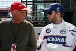 Miki Lauda und Nick Heidfeld (BMW Sauber F1 Team) 