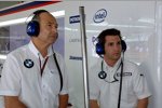 Peter Sauber (Ex-Formel-1-Teamchef) und Timo Glock (BMW Sauber F1 Team)