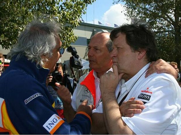 Flavio Briatore, Ron Dennis und Norbert Haug