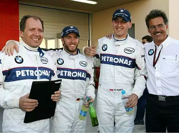 Willy Rampf, Nick Heidfeld, Robert Kubica und Mario Theissen Titel-Bild zur News: Willy Rampf, Nick Heidfeld, Robert Kubica und Mario Theissen