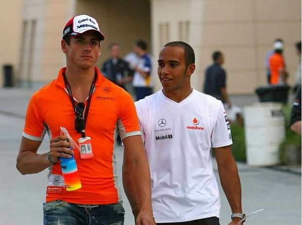 Adrian Sutil und Lewis Hamilton