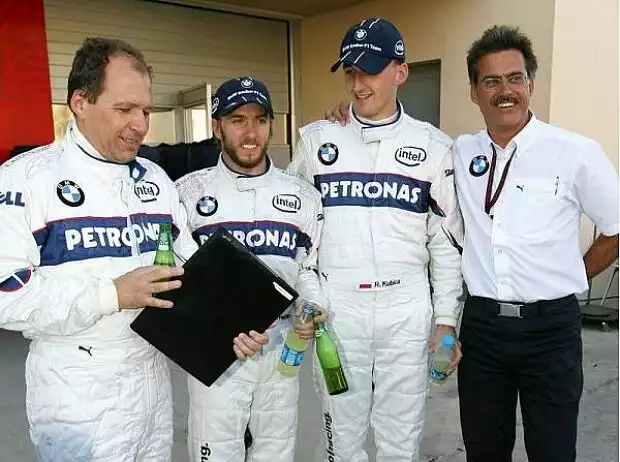 Titel-Bild zur News: Willy Rampf, Nick Heidfeld, Robert Kubica und Mario Theissen