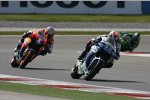 Marco Melandri vor Nicky Hayden und Randy De Puniet