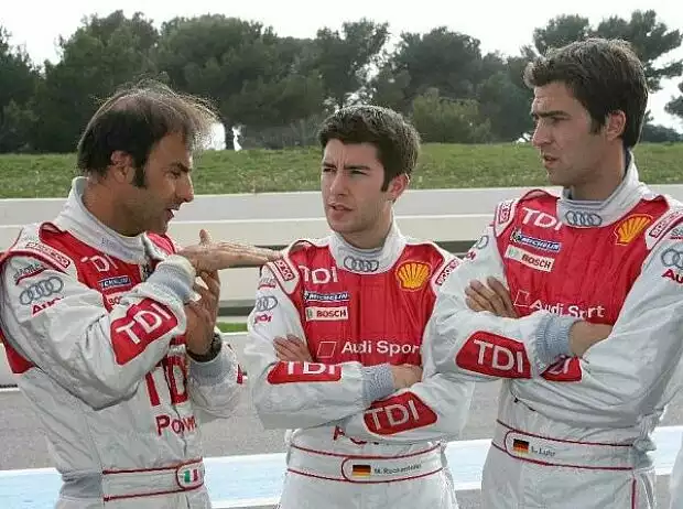 Emanuele Pirro, Mike Rockenfeller, Lucas Luhr Titel-Bild zur News: Emanuele Pirro, Mike Rockenfeller, Lucas Luhr