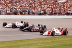 Prominente erste Reihe 1991: Rick Mears, A.J. Foyt und Mario Andretti (von innen nach aussen)