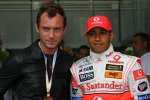 Jude Law und Lewis Hamilton (McLaren-Mercedes) 