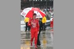 Scott Dixon (Ganassi) ni der Regenpause