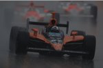 Dario Franchitti (Andretti Green) realisiert im Regen, dass er gewonnen hat