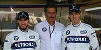Nick Heidfeld, Mario Theissen und Sebastian Vettel