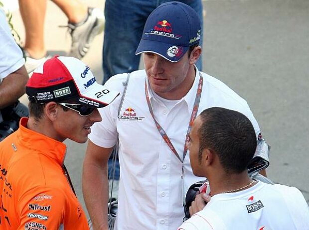 Adrian Sutil, Robert Doornbos und Lewis Hamilton Adrian Sutil, Robert Doornbos und Lewis Hamilton