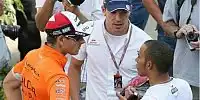 Adrian Sutil, Robert Doornbos und Lewis Hamilton
