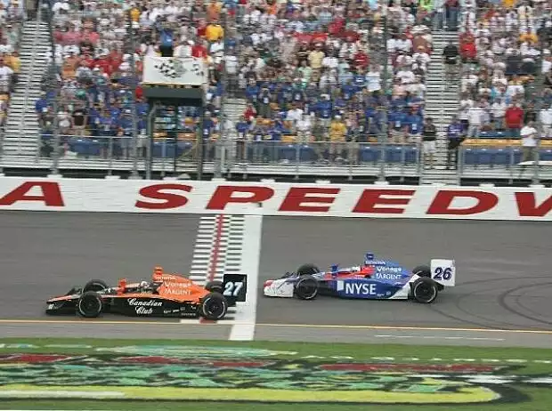 Dario Franchitti Marco Andretti Iowa Titel-Bild zur News: Dario Franchitti Marco Andretti Iowa