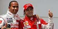 Lewis Hamilton mit Felipe Massa