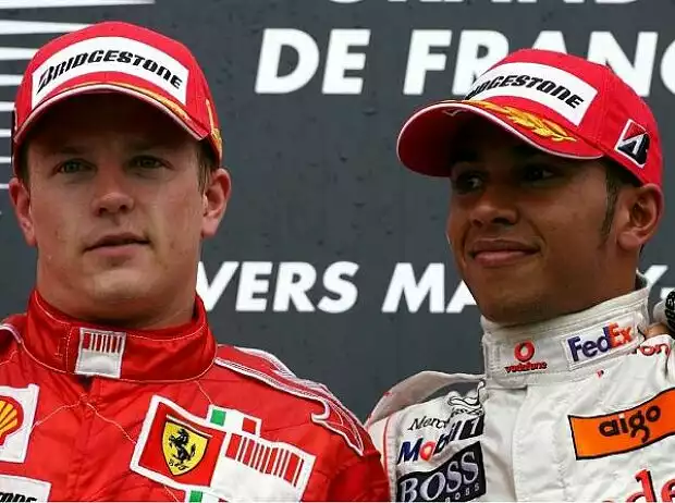 Kimi Räikkönen und Lewis Hamilton Titel-Bild zur News: Kimi Räikkönen und Lewis Hamilton