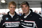 Sebastian Vettel (BMW Sauber F1 Team) und Nigel Mansell  