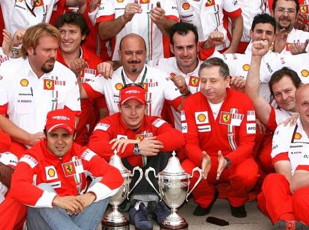 Titel-Bild zur News: Felipe Massa Kimi Räikkönen Jean Todt (Teamchef)
