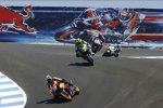 Daniel Pedrosa vor Valentino Rossi, Colin Edwards und Shinya Nakano