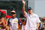 Giancarlo Fisichella (Renault) und Robert Kubica (BMW Sauber F1 Team) 