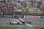  Tony Kanaan gewinnt vor  Marco Andretti beide Andretti Green