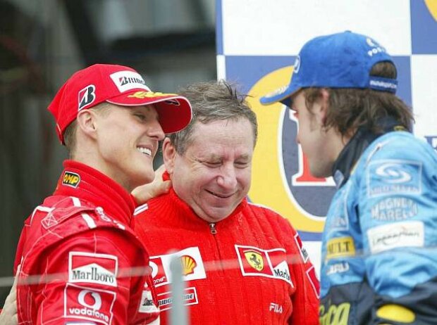 Titel-Bild zur News: Michael Schumacher, Jean Todt und Fernando Alonso