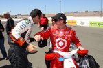 Dario Franchitti (Andretti Green) scherzt mit Scott Dixon (Ganassi)