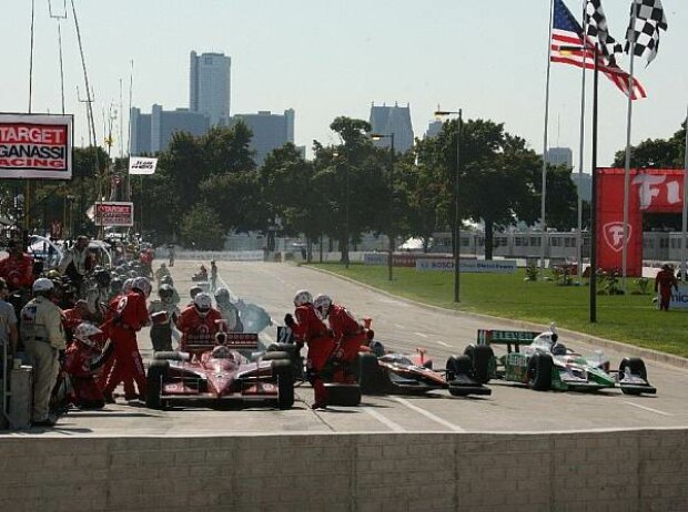 Scott Dixon, Dario Franchitti und Tony Kanaan Scott Dixon, Dario Franchitti und Tony Kanaan