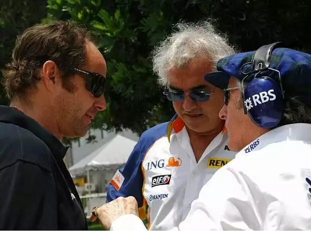 Gerhard Berger, Flavio Briatore und Jackie Stewart Titel-Bild zur News: Gerhard Berger, Flavio Briatore und Jackie Stewart