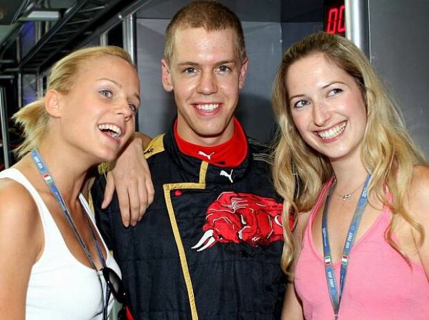 Mirjam Weichselbraun, Sebastian Vettel und Melanie Binder
